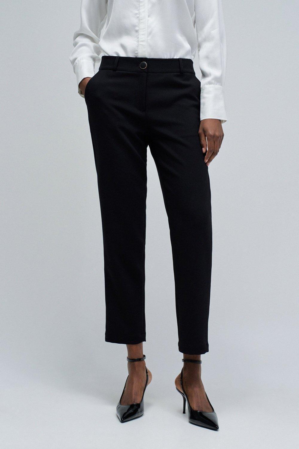 Slim Fit Chino Trousers, Black, large image number 0