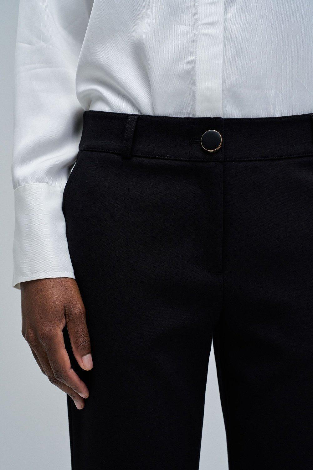 Slim Fit Chino Trousers, Black, large image number 4