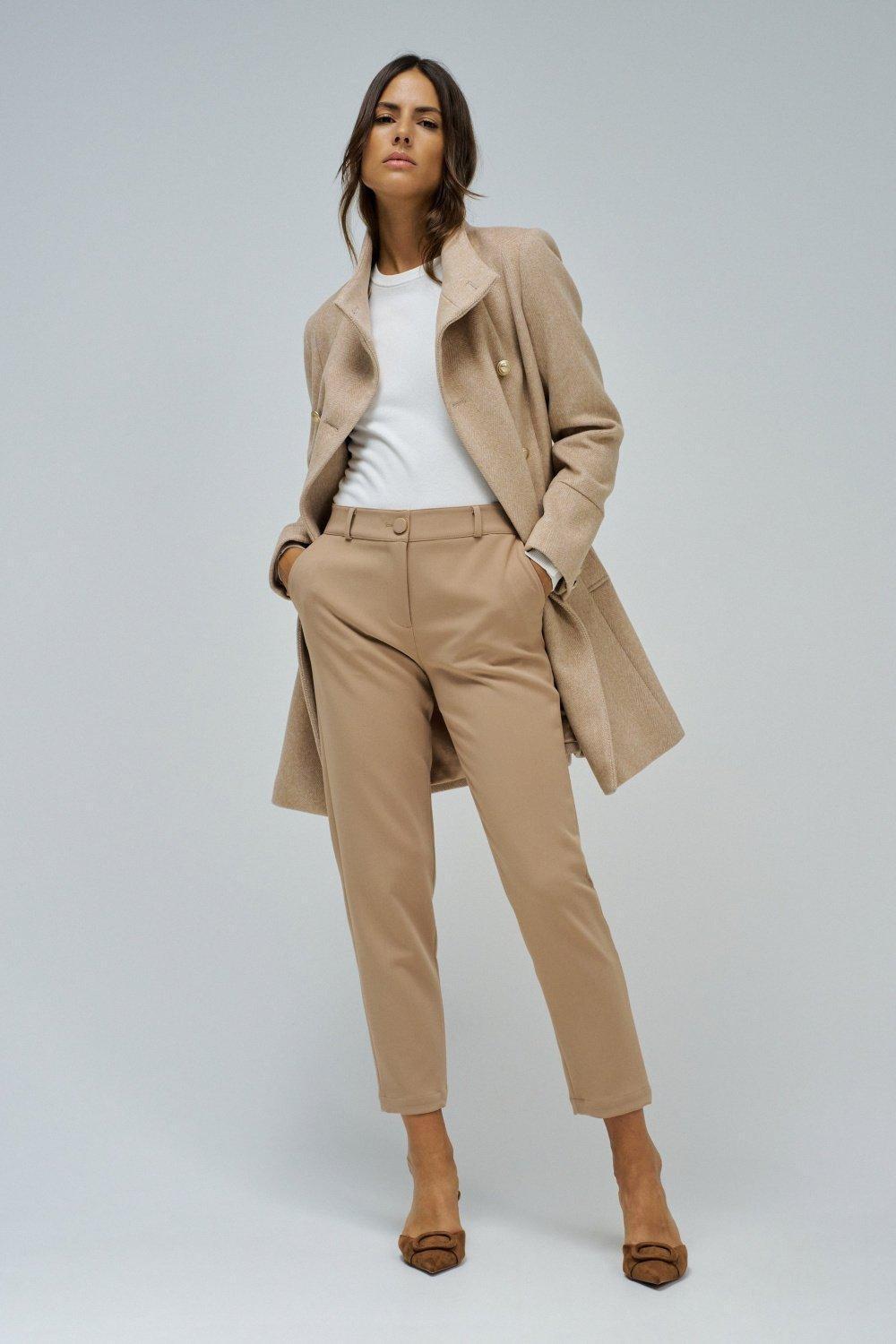 Slim Fit Chino Trousers, Brown, large image number 1