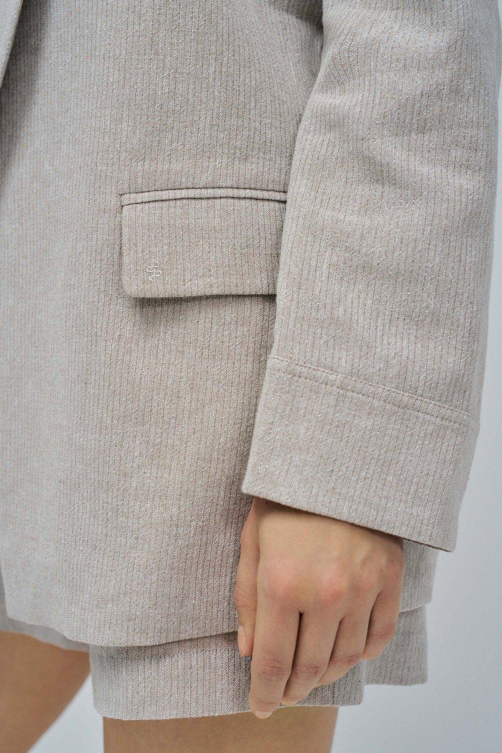 White Linen Blazer, , large image number 4