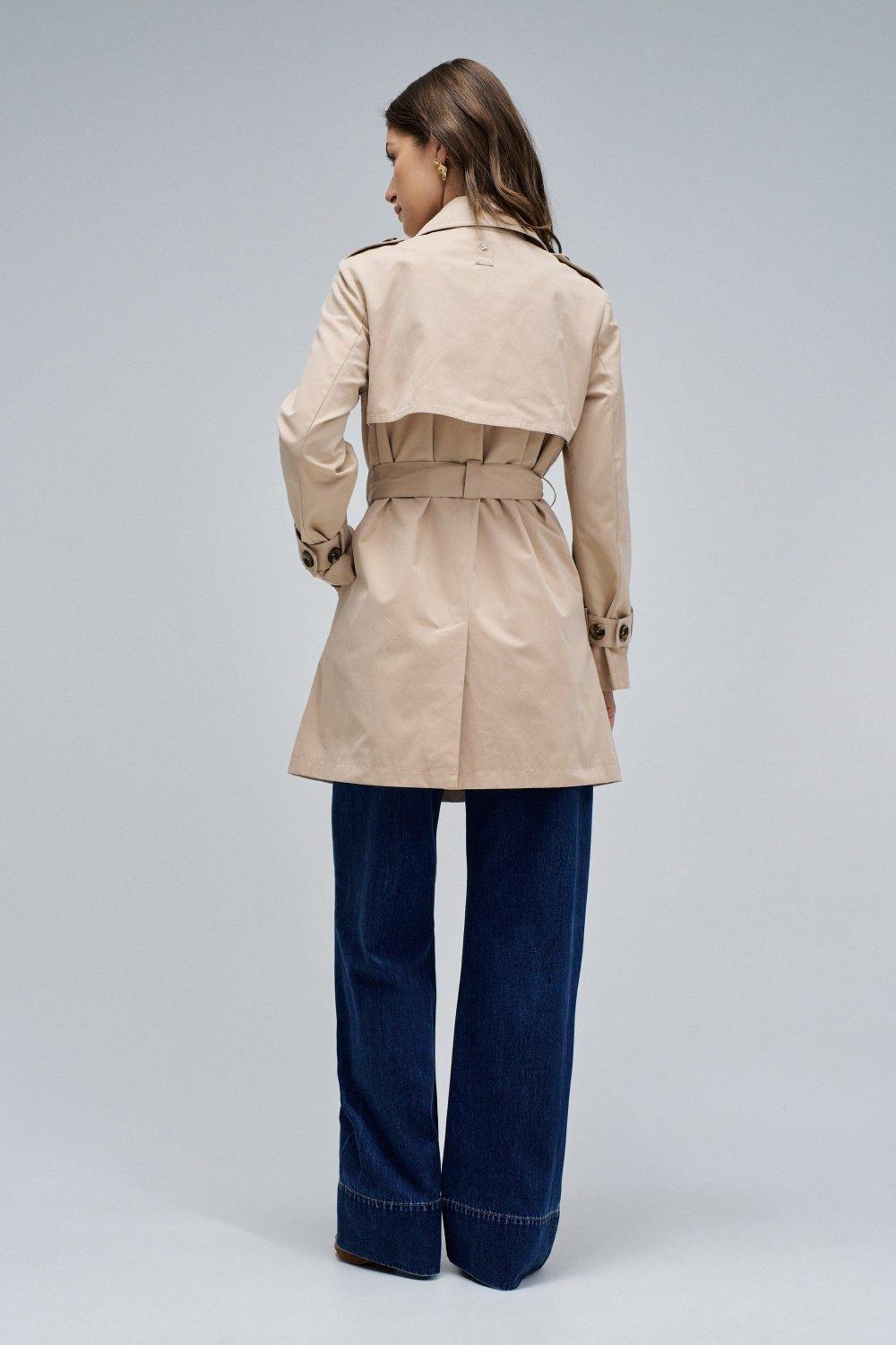 BROWN TRENCH COAT WITH BELT, , large image number 3