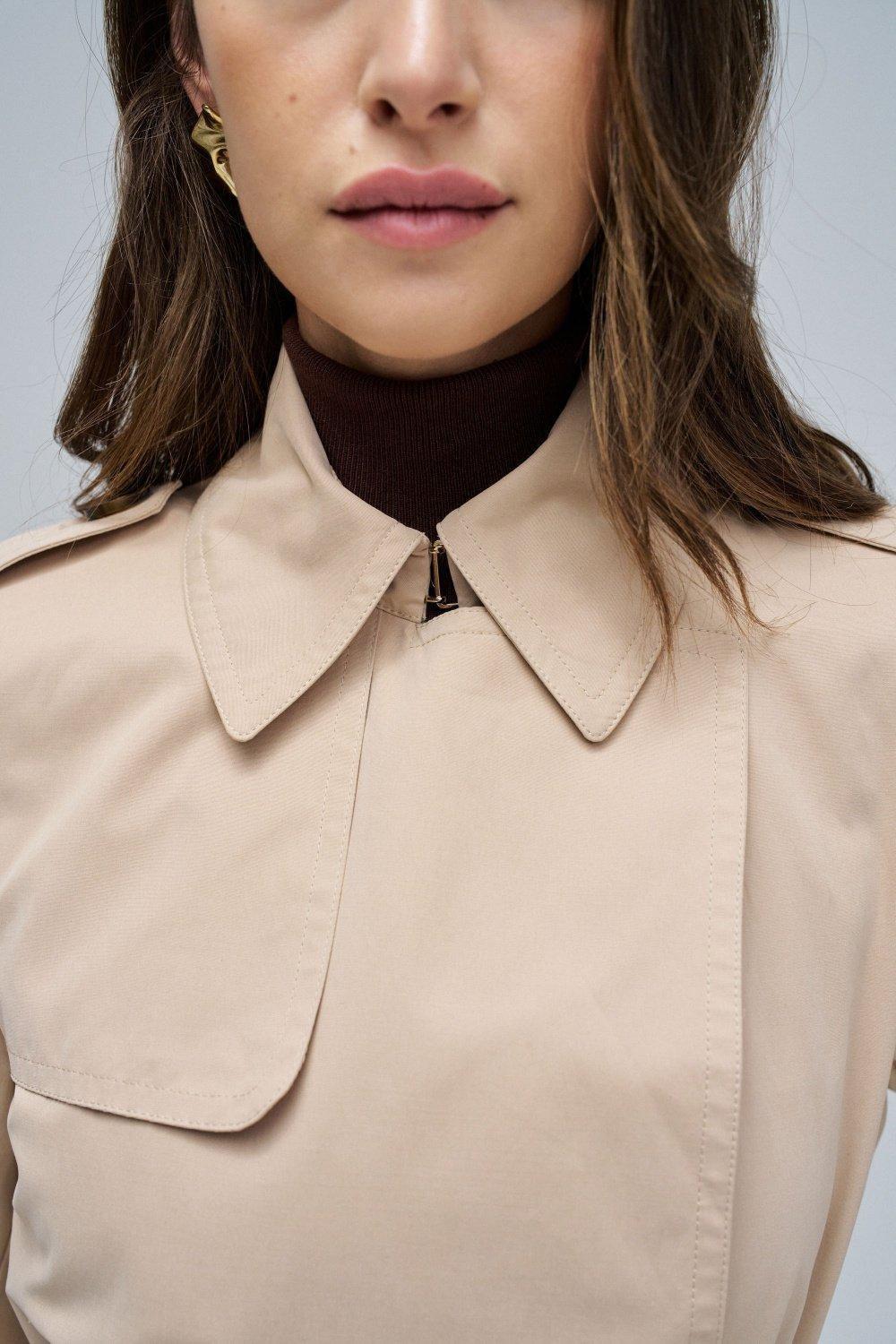 BROWN TRENCH COAT WITH BELT, , large image number 4