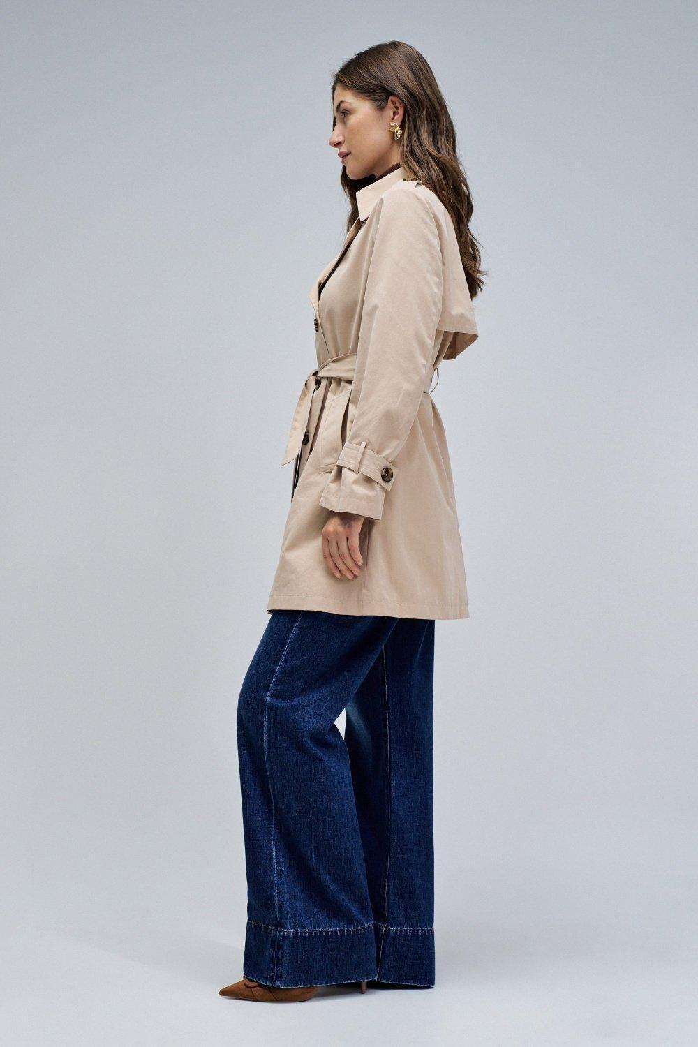 Trench Coat With Belt&nbsp;, Brown, medium
