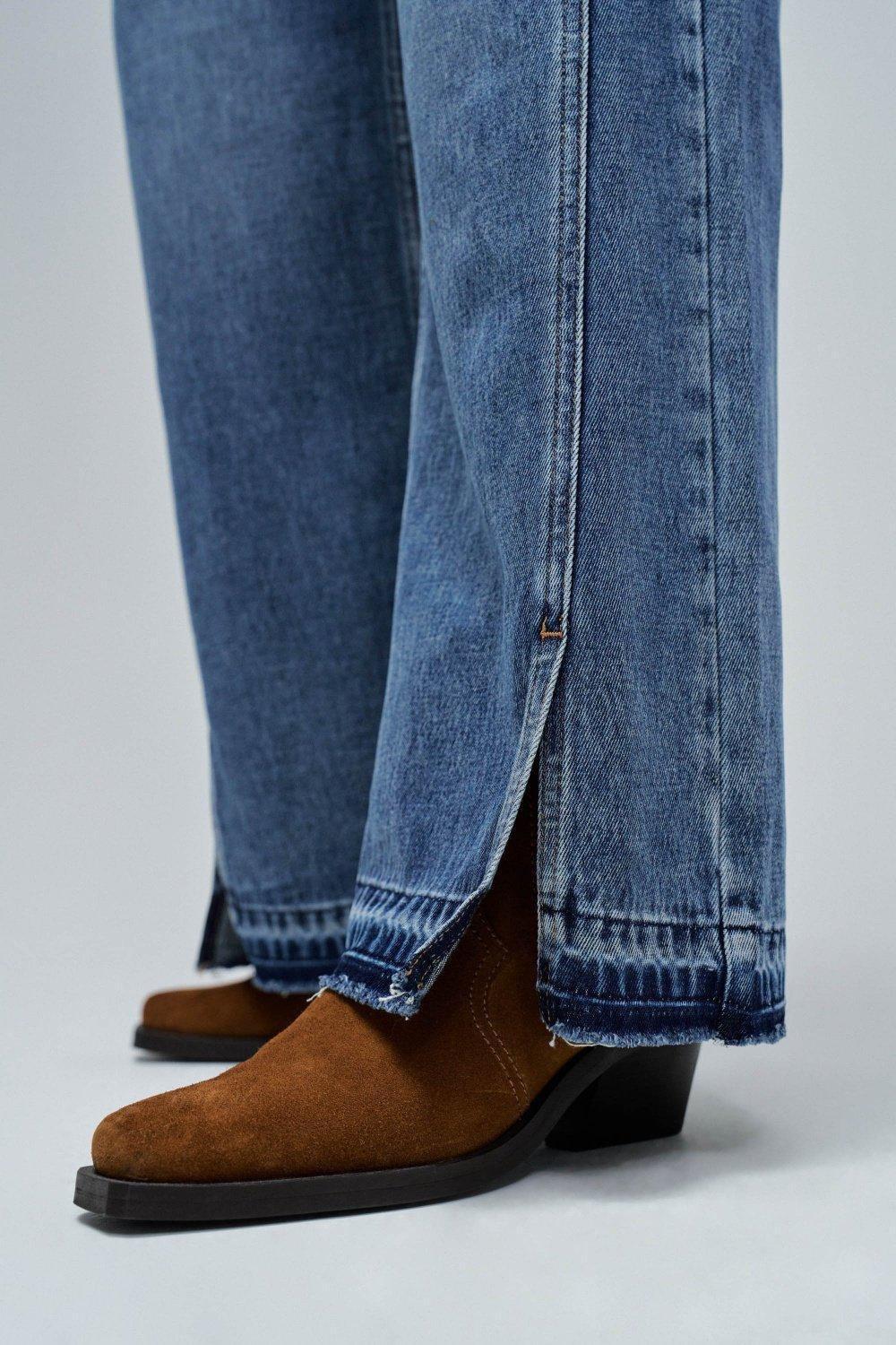 Wide Leg Jeans, Navy, large image number 8