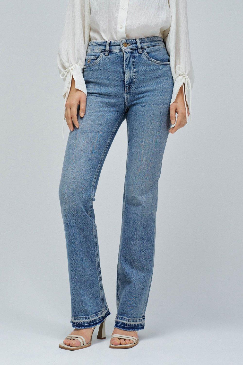 Faith Push In Bootcut Jeans&nbsp;, Navy, medium