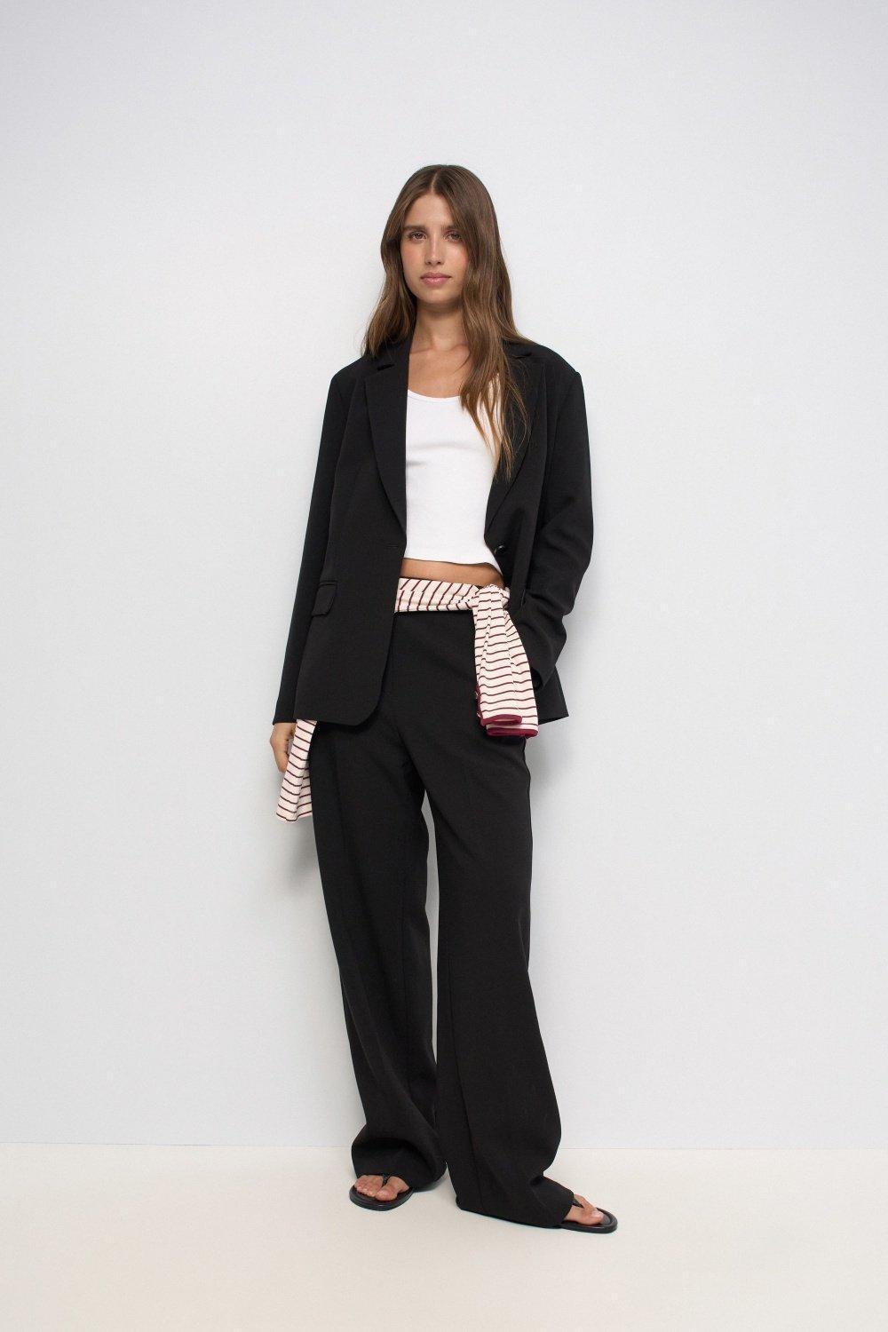 Fitted Blazer With Check Pattern, , large image number 1