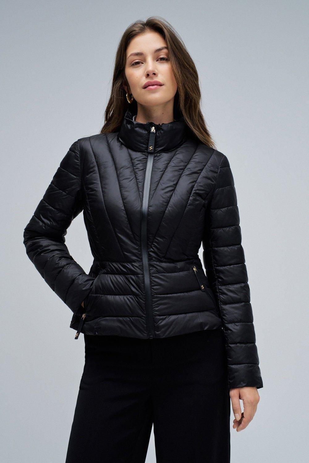 V1 Short Quilted Jacket Jackie, Black, large image number 0