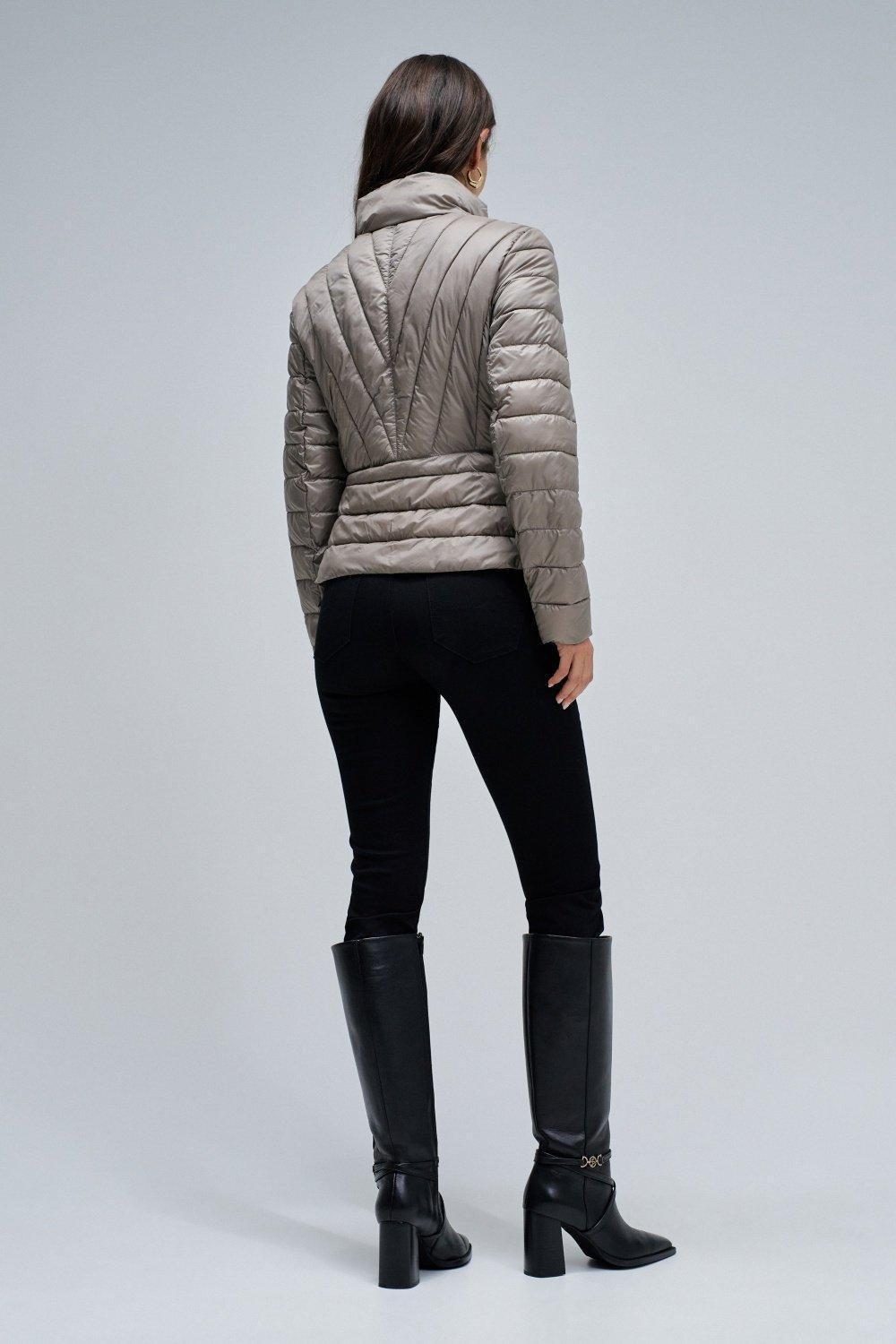 Short Puffer Jacket, Light Brown, large image number 3