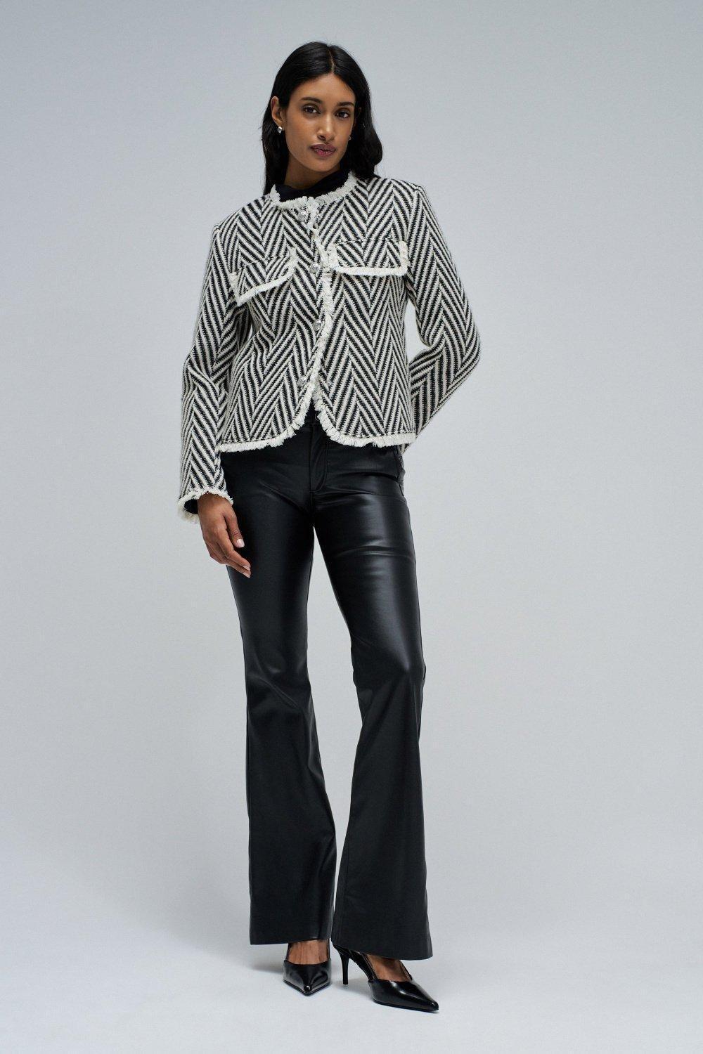 Tweed Jacket, Black, medium