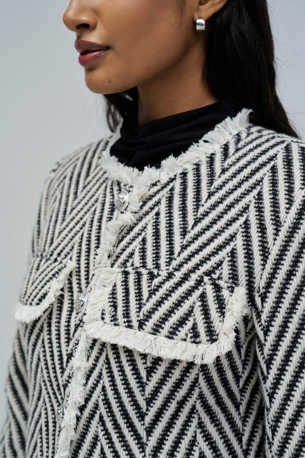 Tweed Jacket, Black, large image number 4