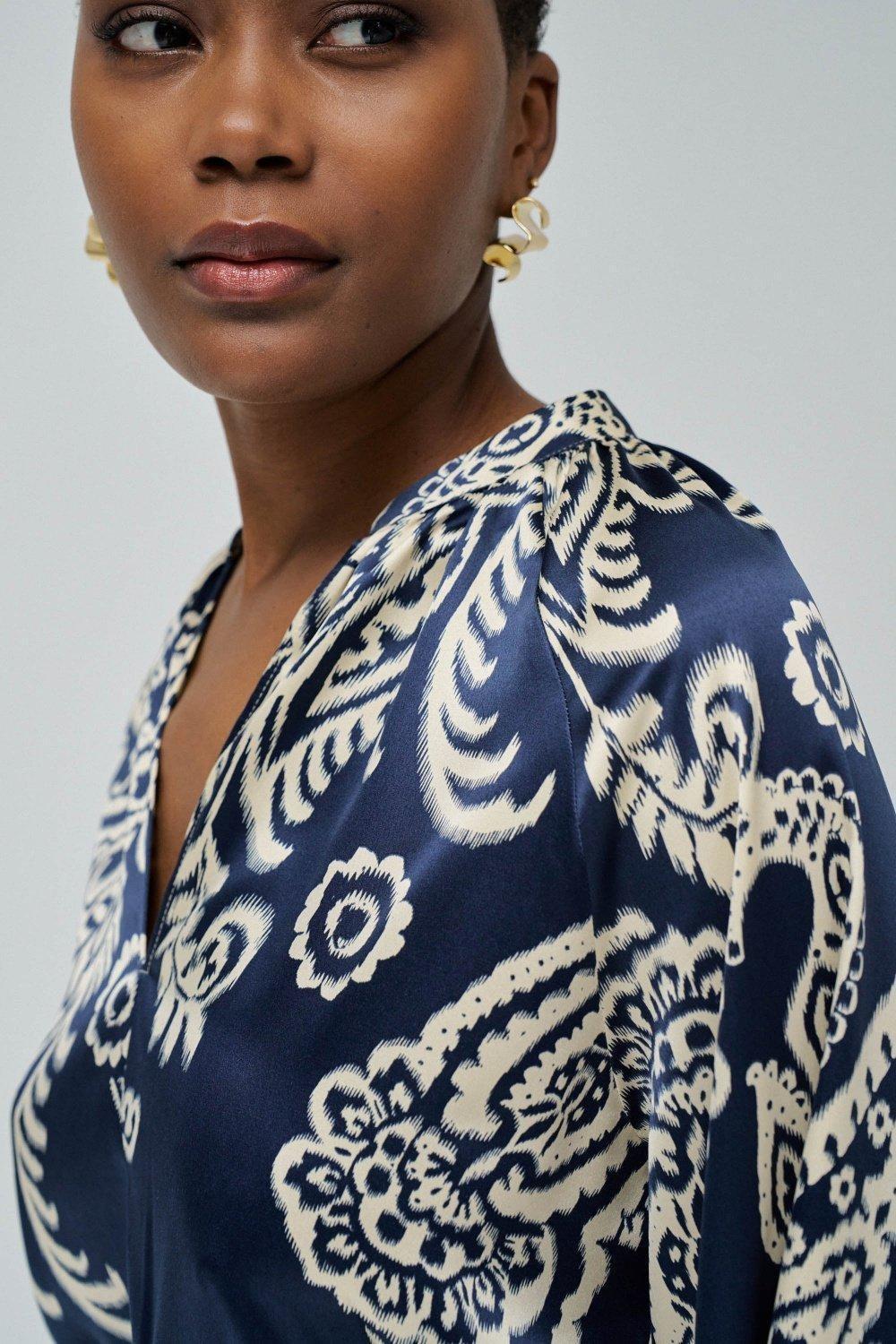 Printed Paisley Blouse, , large image number 4