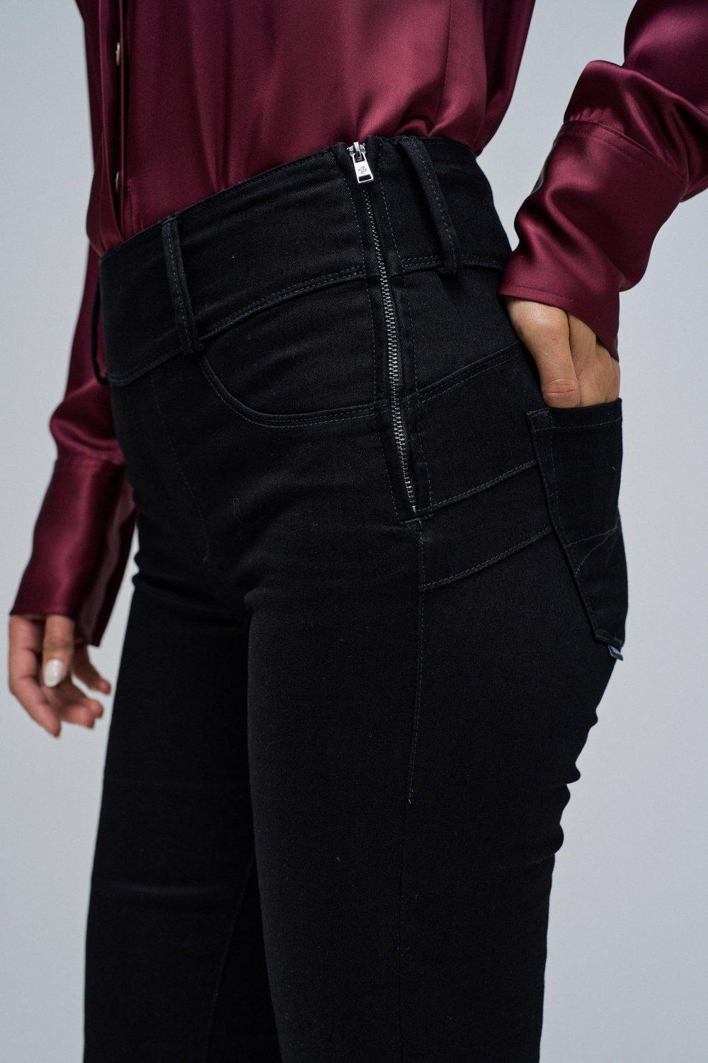 Secret Silhouette Push In Bootcut Jeans, Black, large image number 4