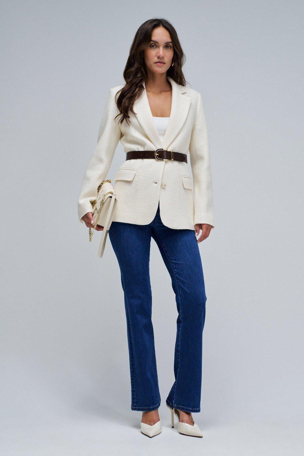 Secret Silhouette Push In Bootcut Jeans, Navy, large image number 1