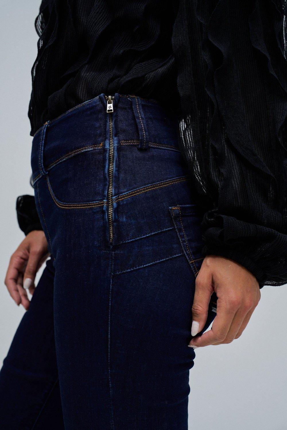 Secret Silhouette Push In Bootcut Jeans, Dark Blue, large image number 4