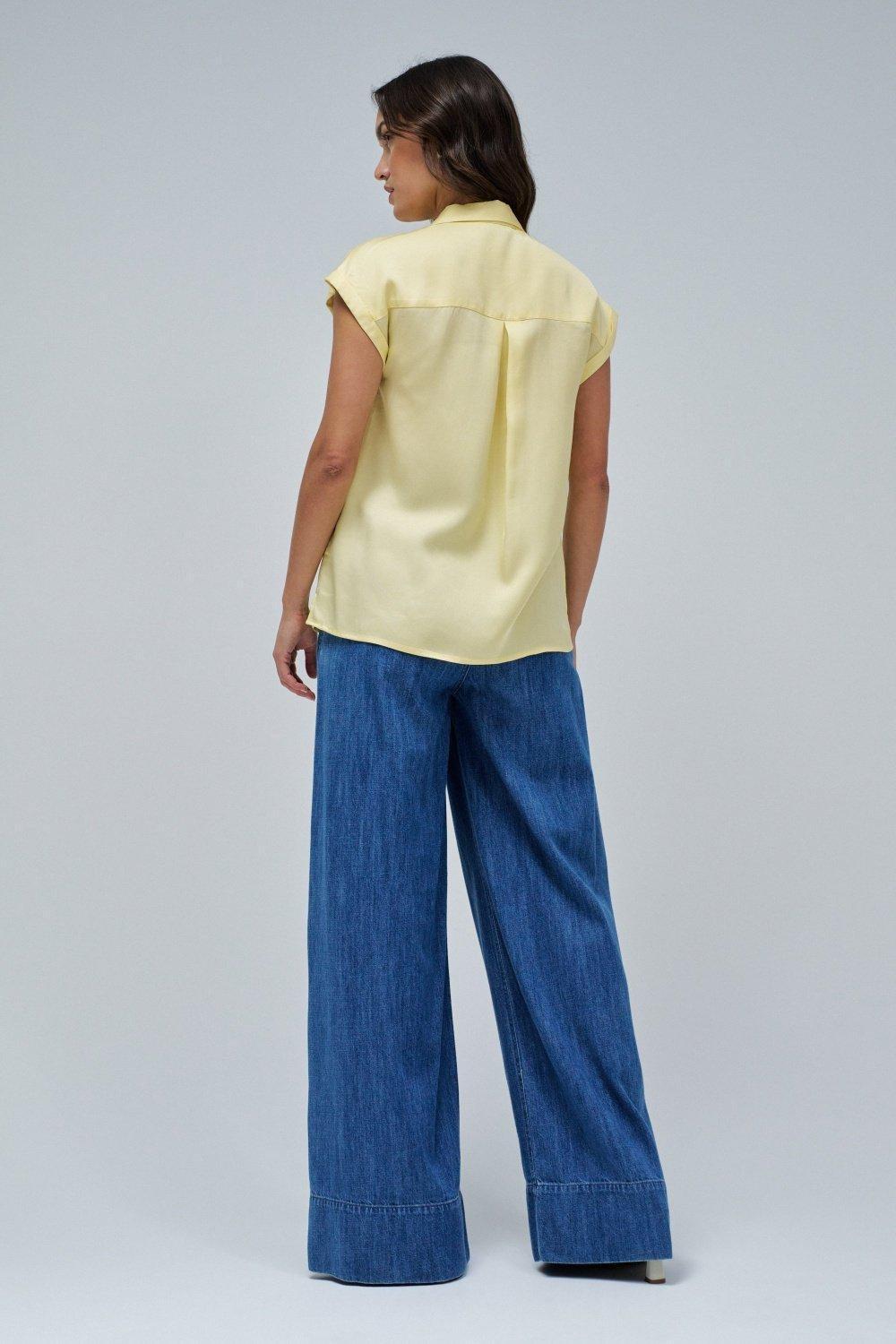 Blouse With Floral Pattern, Yellow, large image number 3