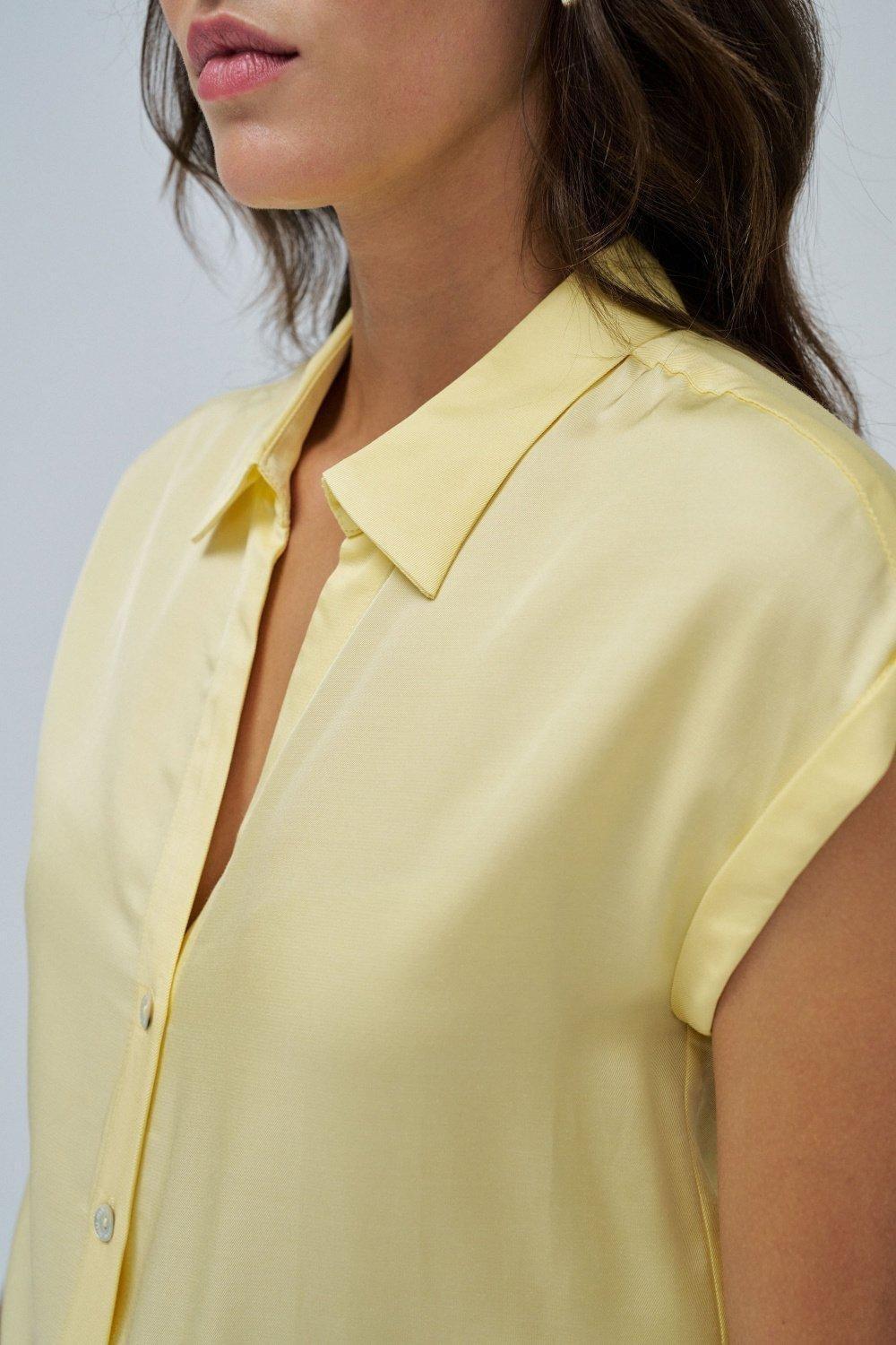 Blouse With Floral Pattern, Yellow, large image number 4