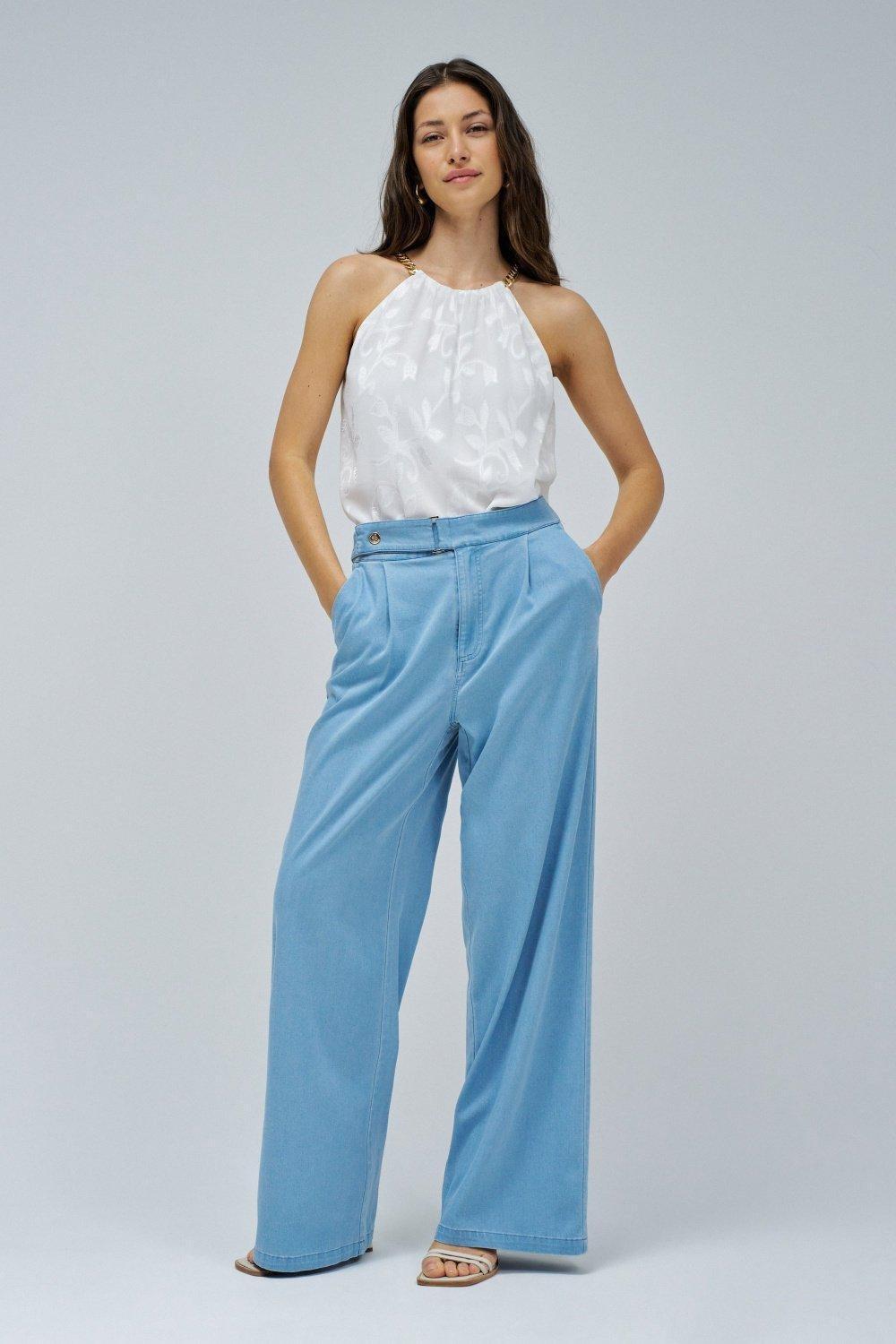 White Top With Jacquard Embroidery, , large image number 1