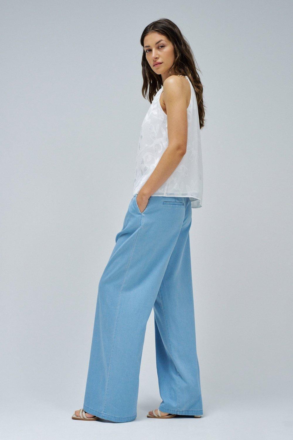 White Top With Jacquard Embroidery, , large image number 2