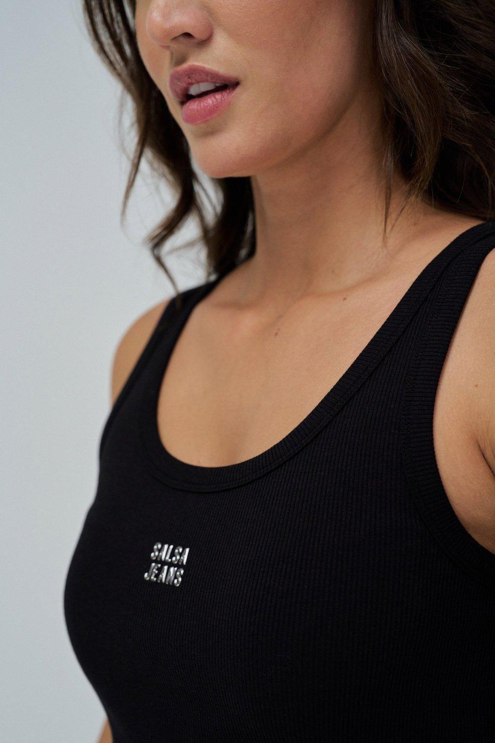 Black Women Logo Print Tank, , large image number 4