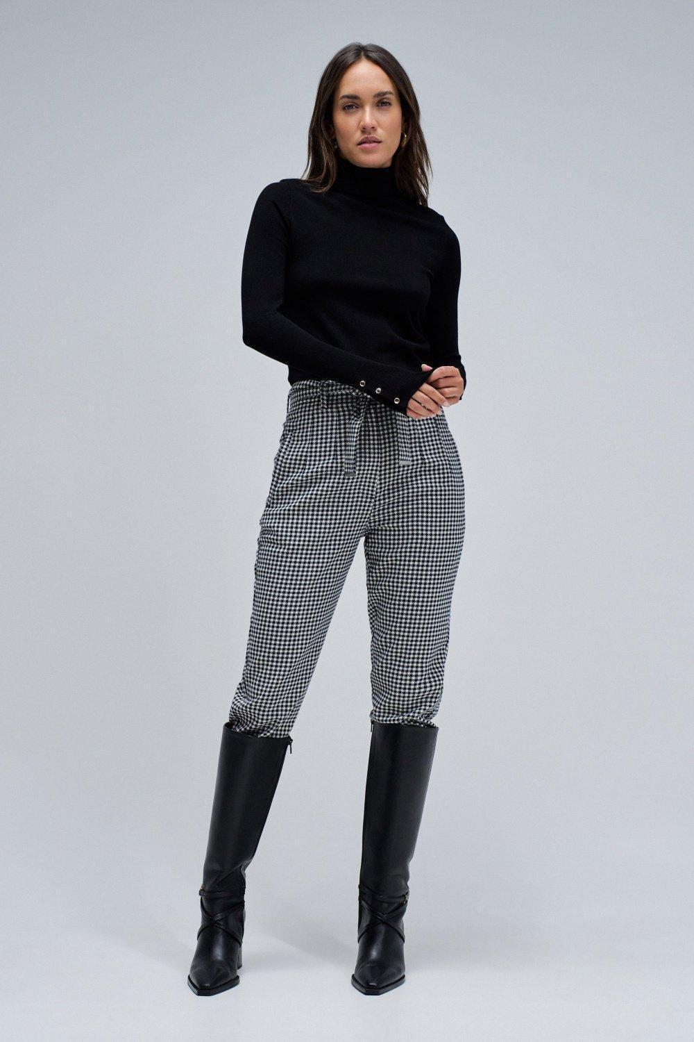 High Neck Sweater , Black, medium