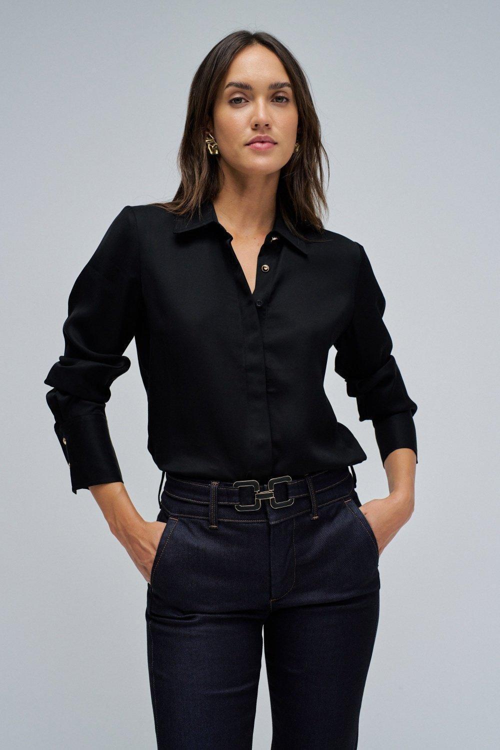 Animal Print Shirt, Black, medium