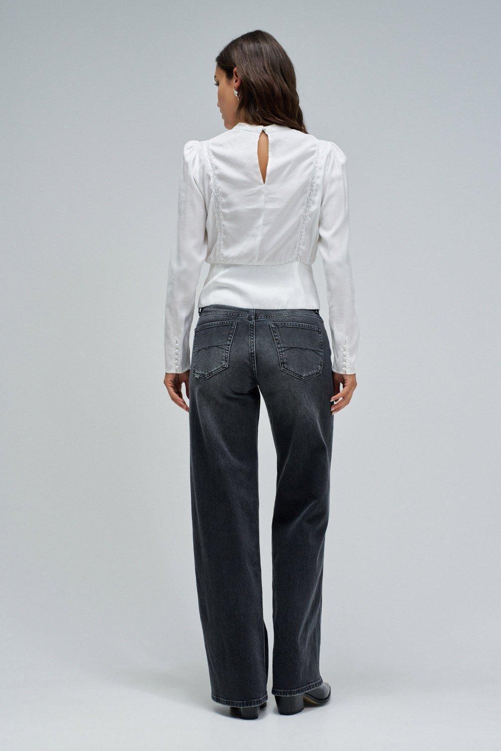 Embroidered Blouse, Pearl, large image number 3