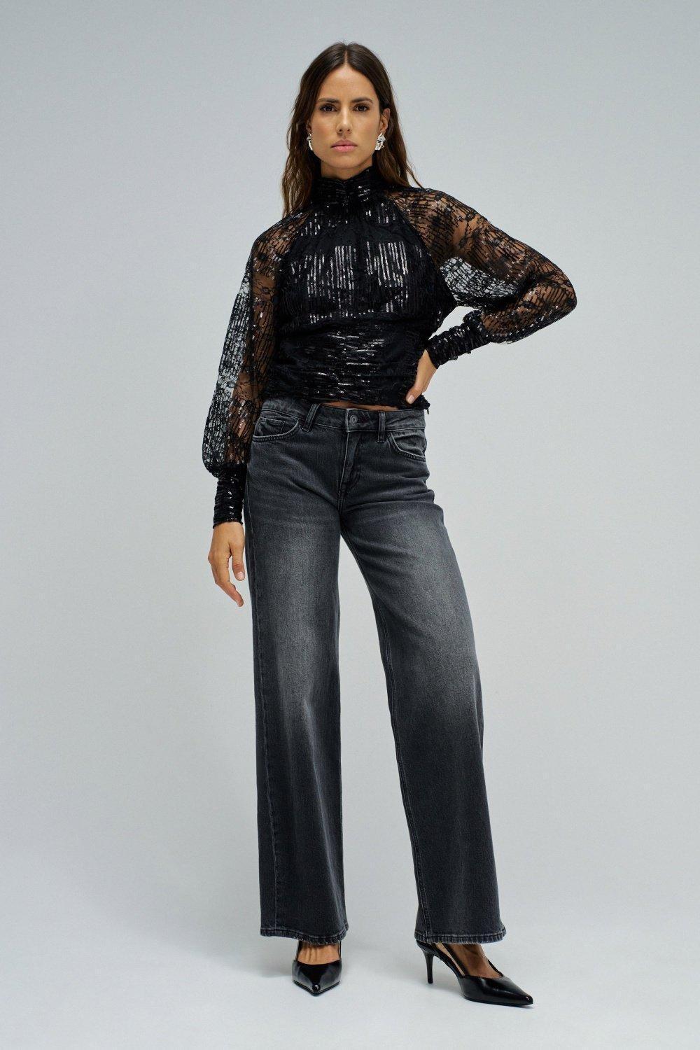 Sequin Top, Black, large image number 1