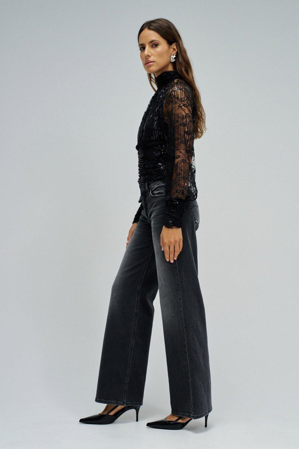 Sequin Top, Black, medium