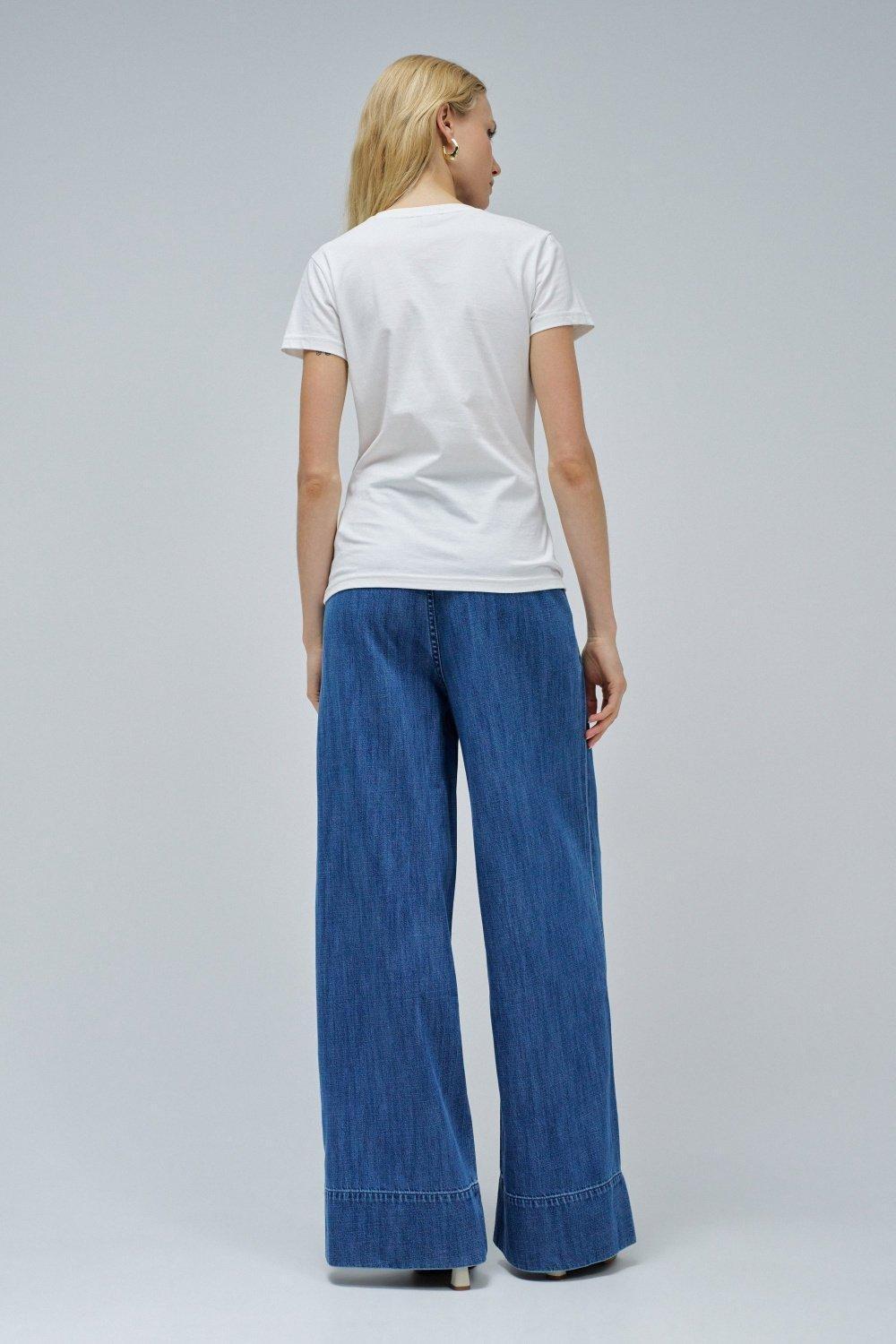 T-Shirt With Branding, Pearl, large image number 3