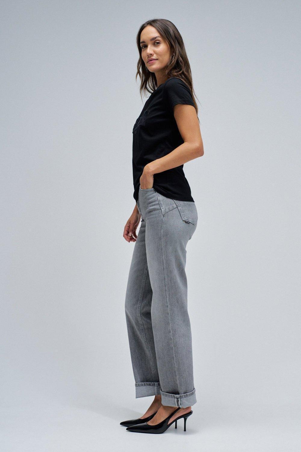 T-Shirt With Branding&nbsp;, Black, medium