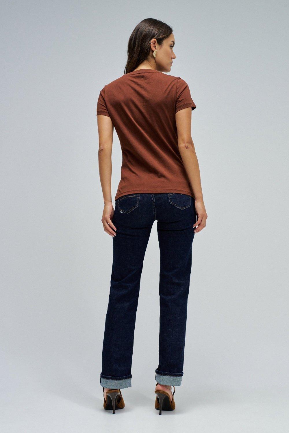 T-Shirt With Branding, Brown, large image number 3