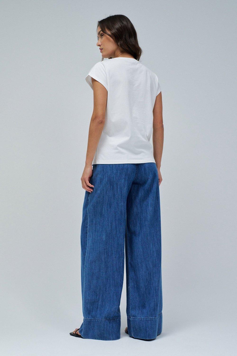 T-Shirt With Chest Cutout&nbsp;, White, large image number 3