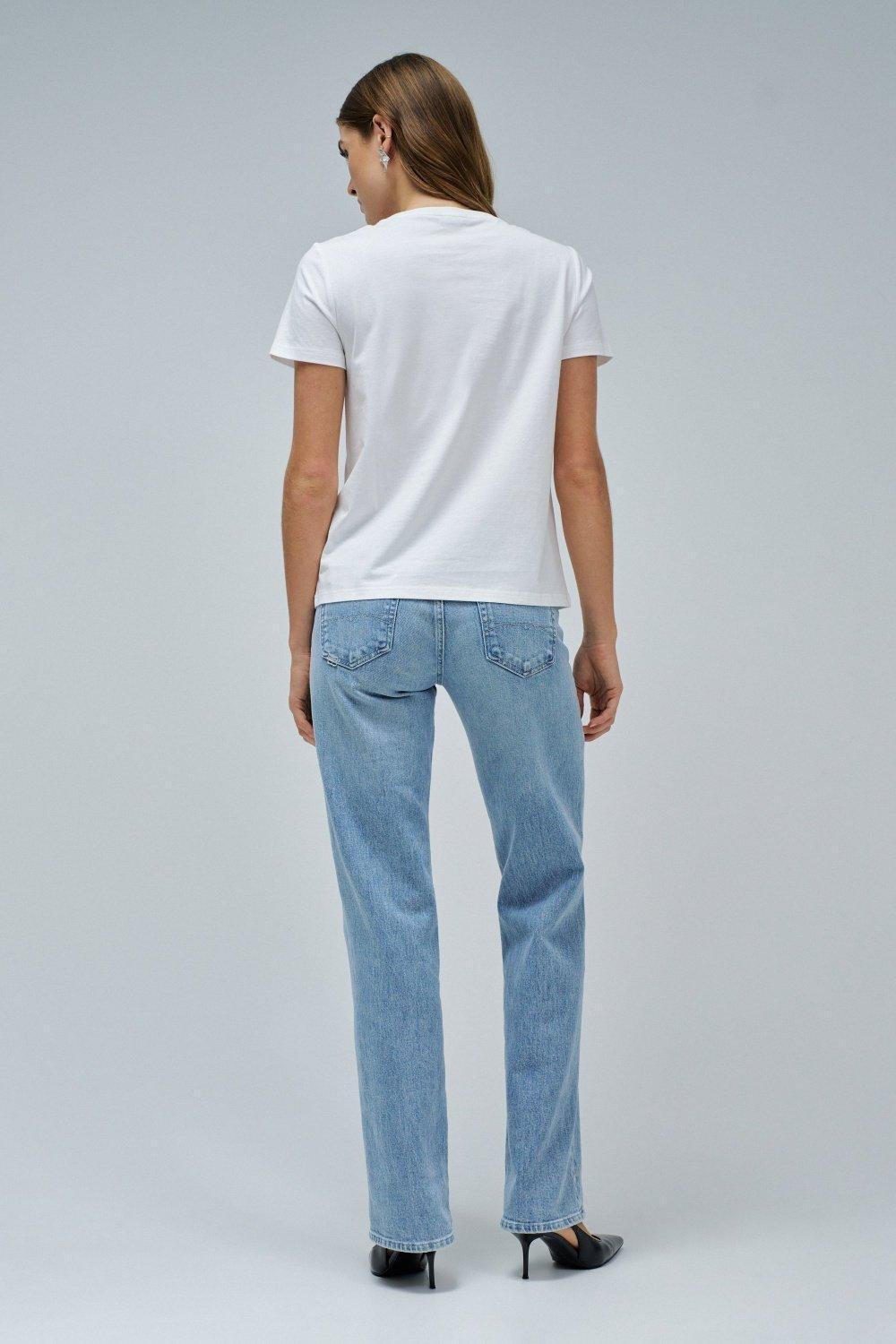 Flower Beads And Sequins T-Shirt , Pearl, large image number 3