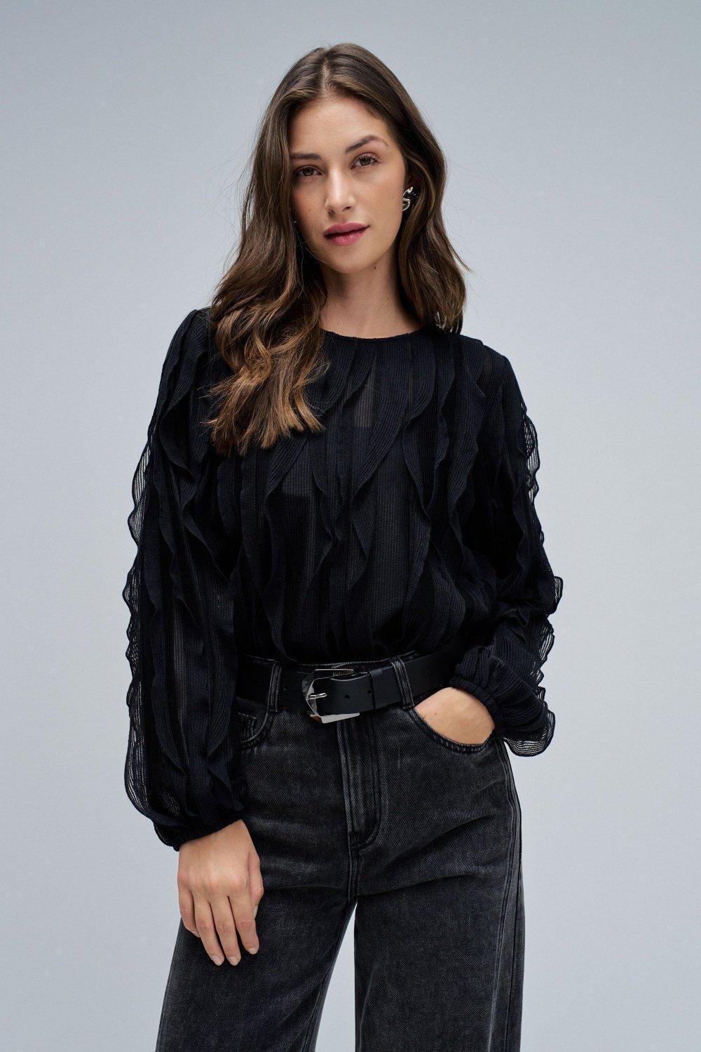 Ruffled Blouse, , large image number 0