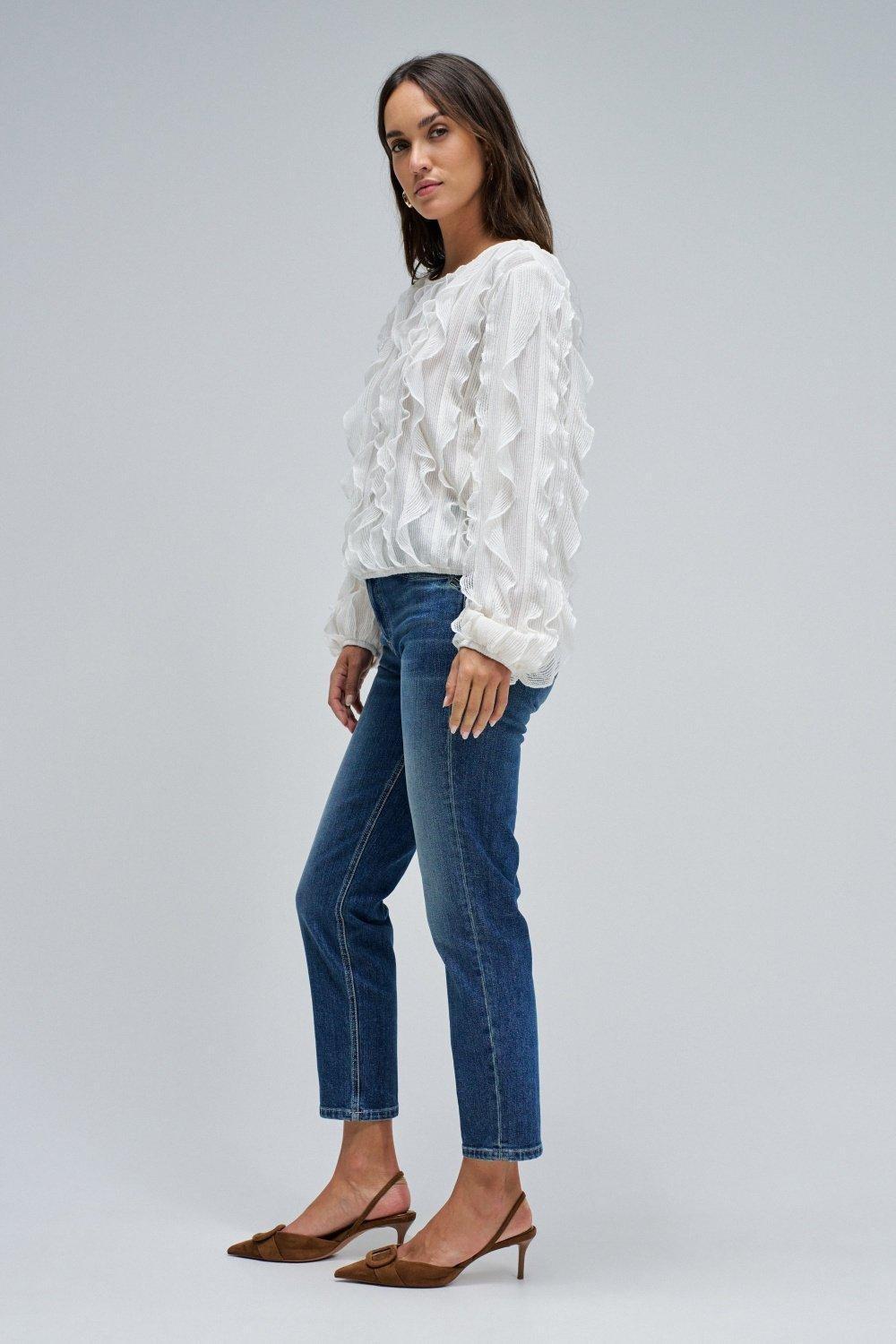 Ruffled Blouse, Pearl, large image number 2