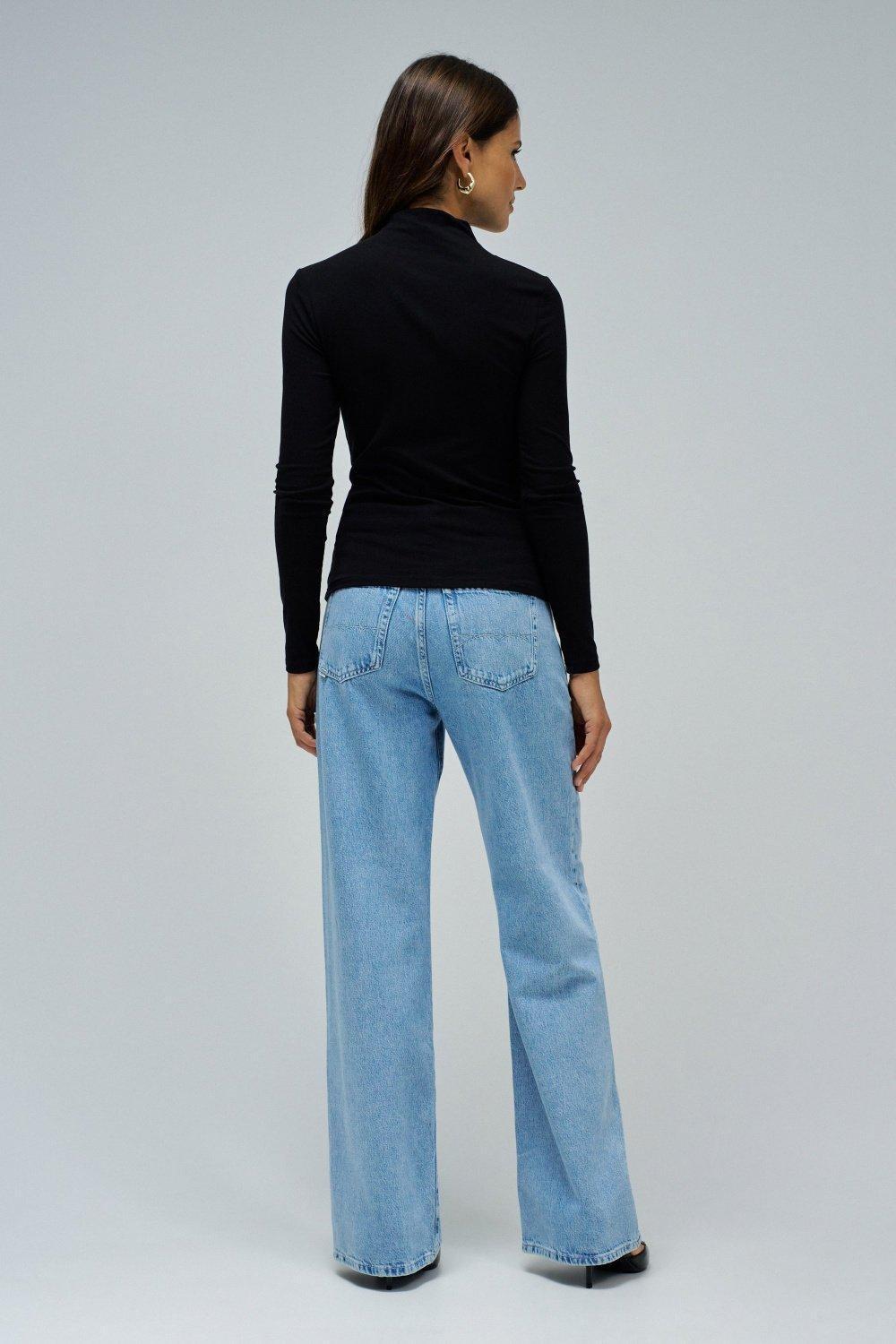 Turtleneck Sweater , Black, large image number 3