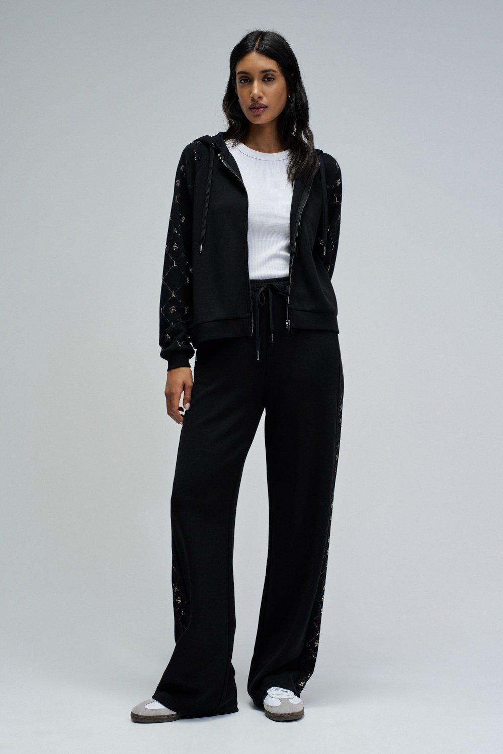 Hoodie With Zip, Black, large image number 1