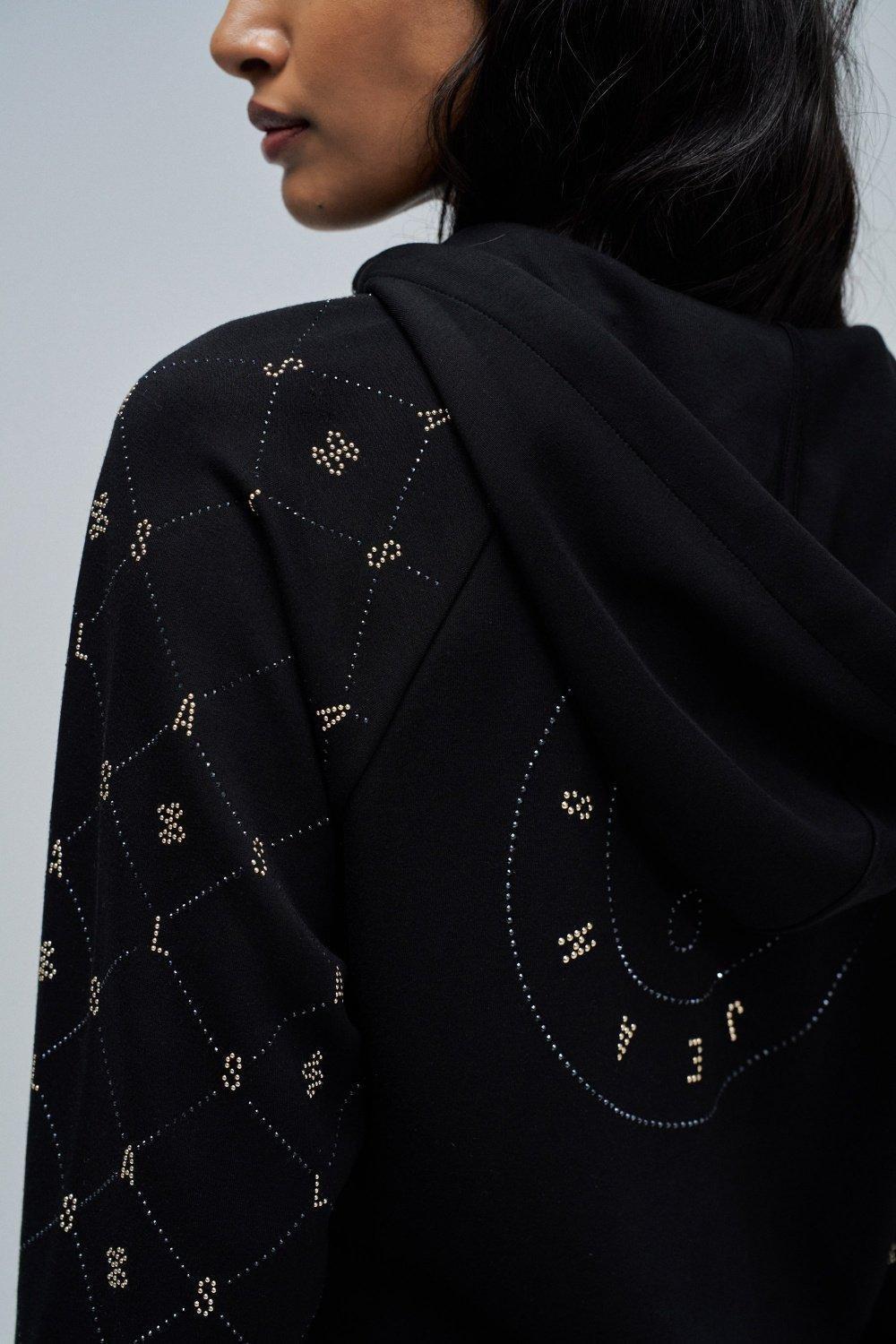 Hoodie With Zip, Black, large image number 4