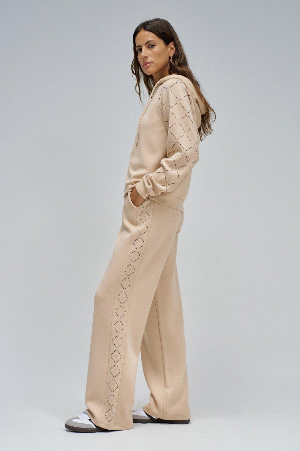 Hoodie With Zip, Beige, medium