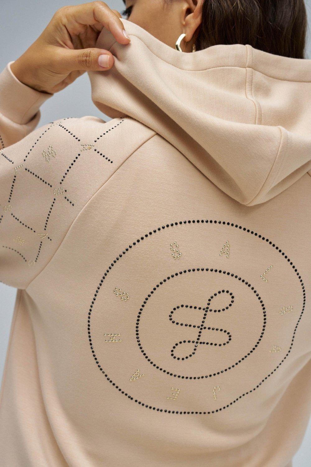 Hoodie With Zip, Beige, large image number 4