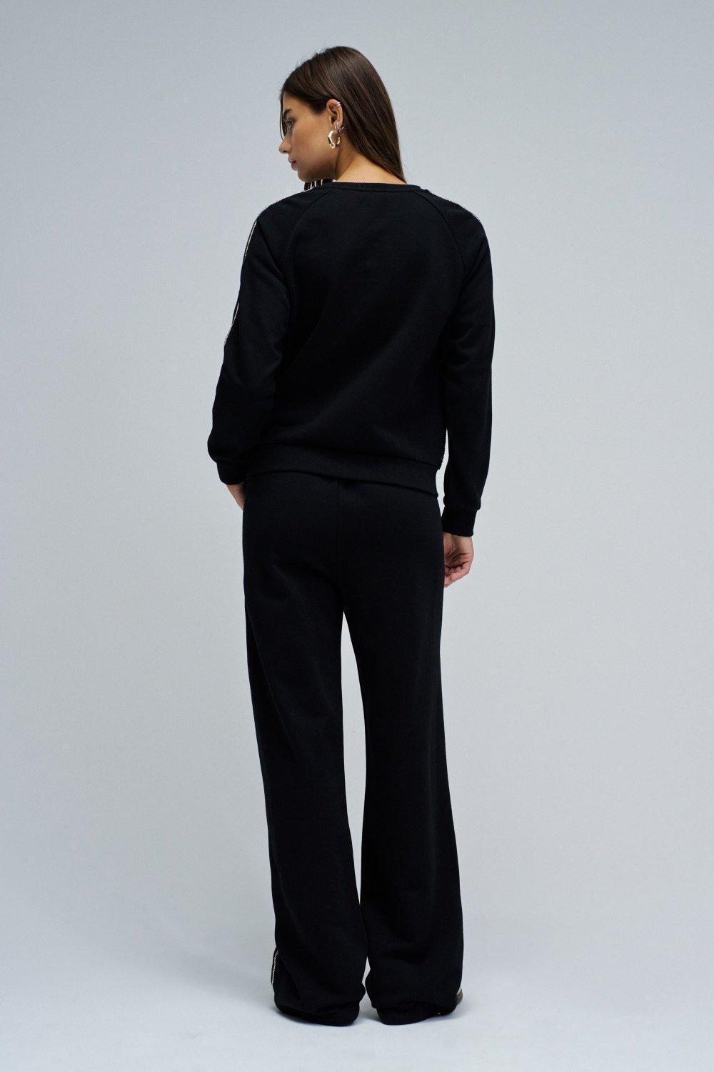 Sweatshirt In Tweed, Black, large image number 3