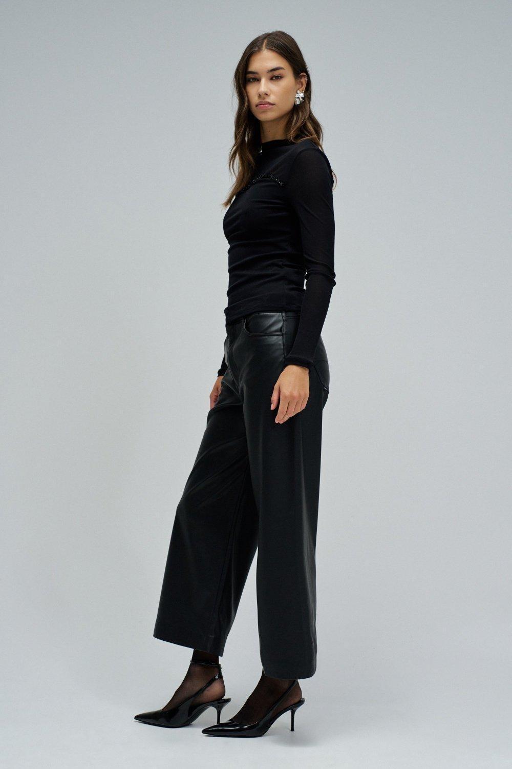 Tulle Sweater, Black, medium