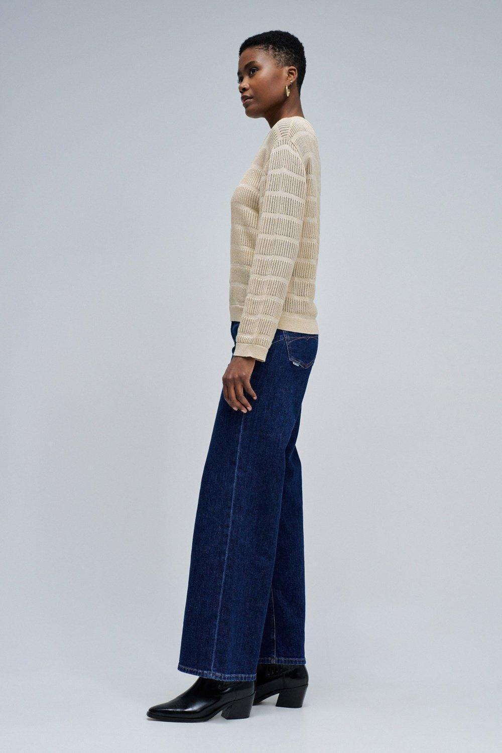 Knit Sweater With Shine, Gold, large image number 2