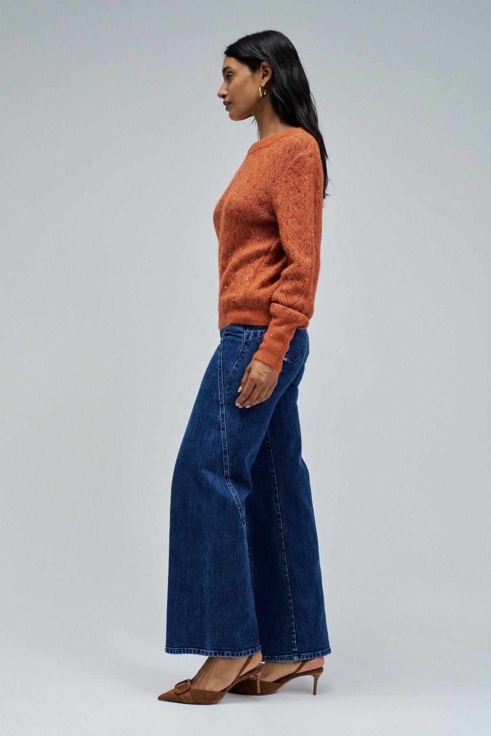 Wool And Mohair Jumper, Orange, medium