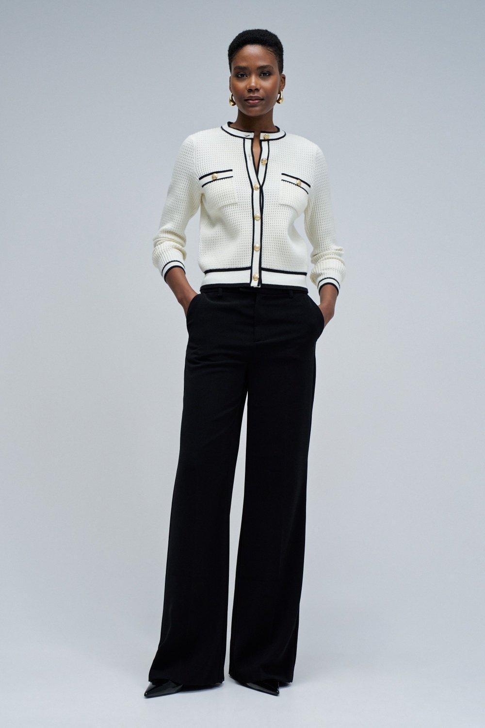 Cardigan With Golden Buttons, Pearl, medium