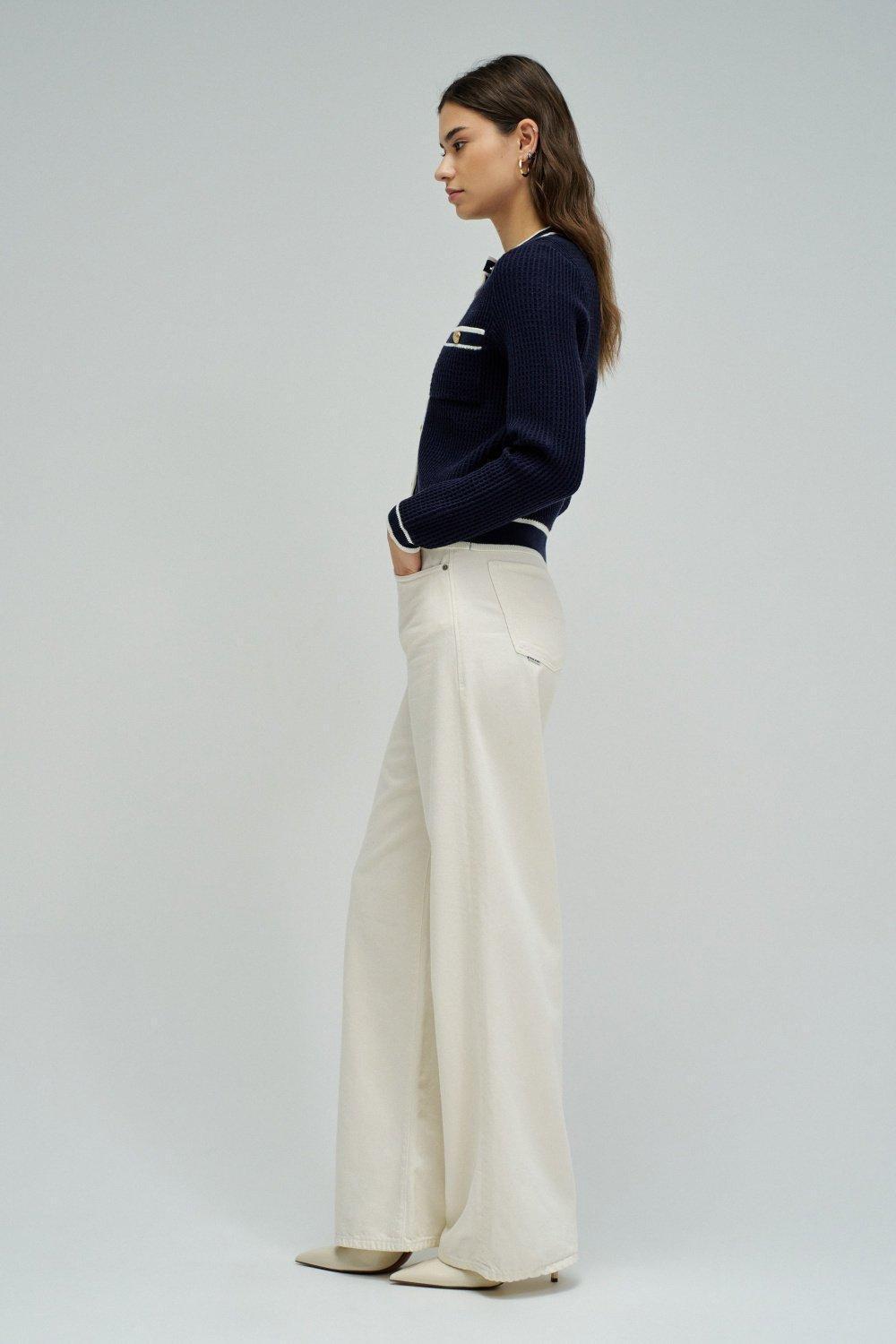 Cardigan With Gold Buttons, Blue, large image number 2