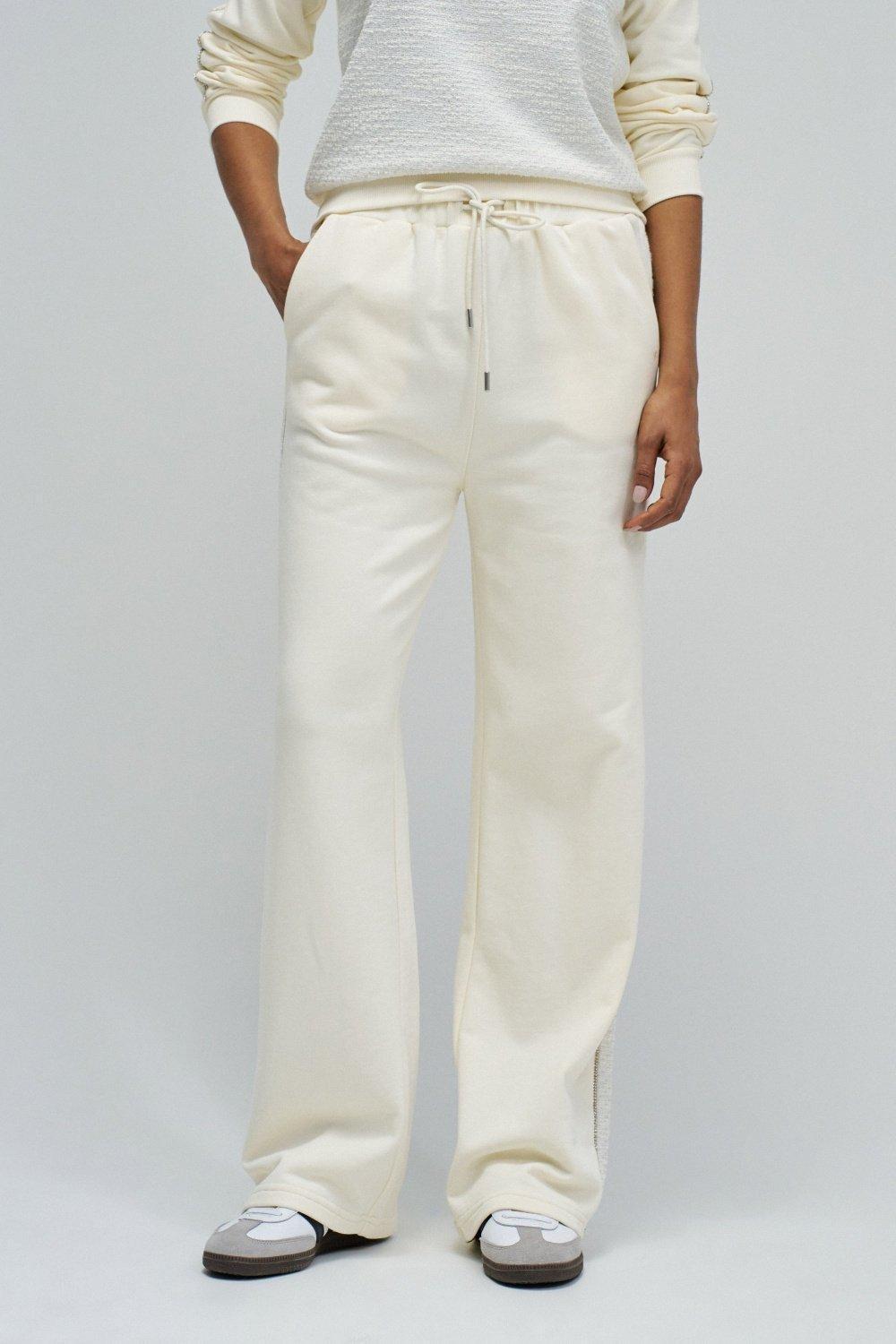 Joggers With Straight Leg Trousers, Pearl, medium
