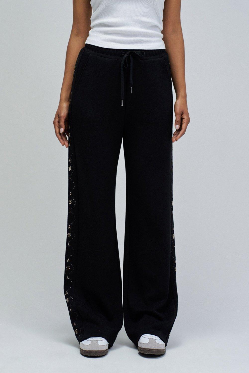 Joggers With Straight Leg Trousers, Black, medium