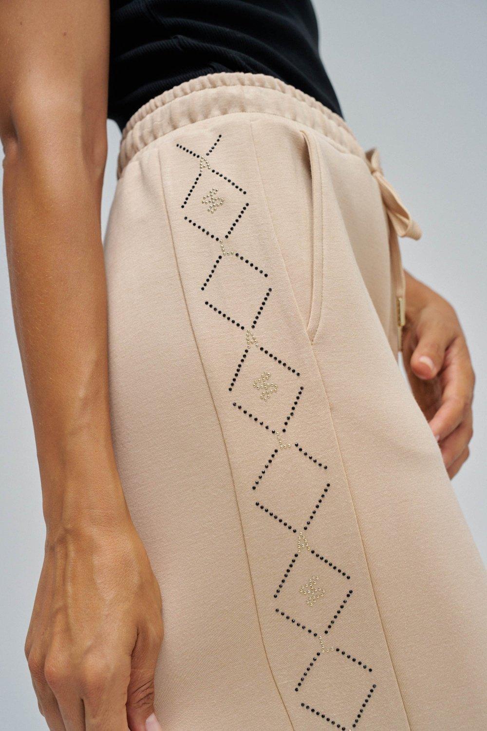 Joggers With Straight Leg Trousers, Beige, large image number 4