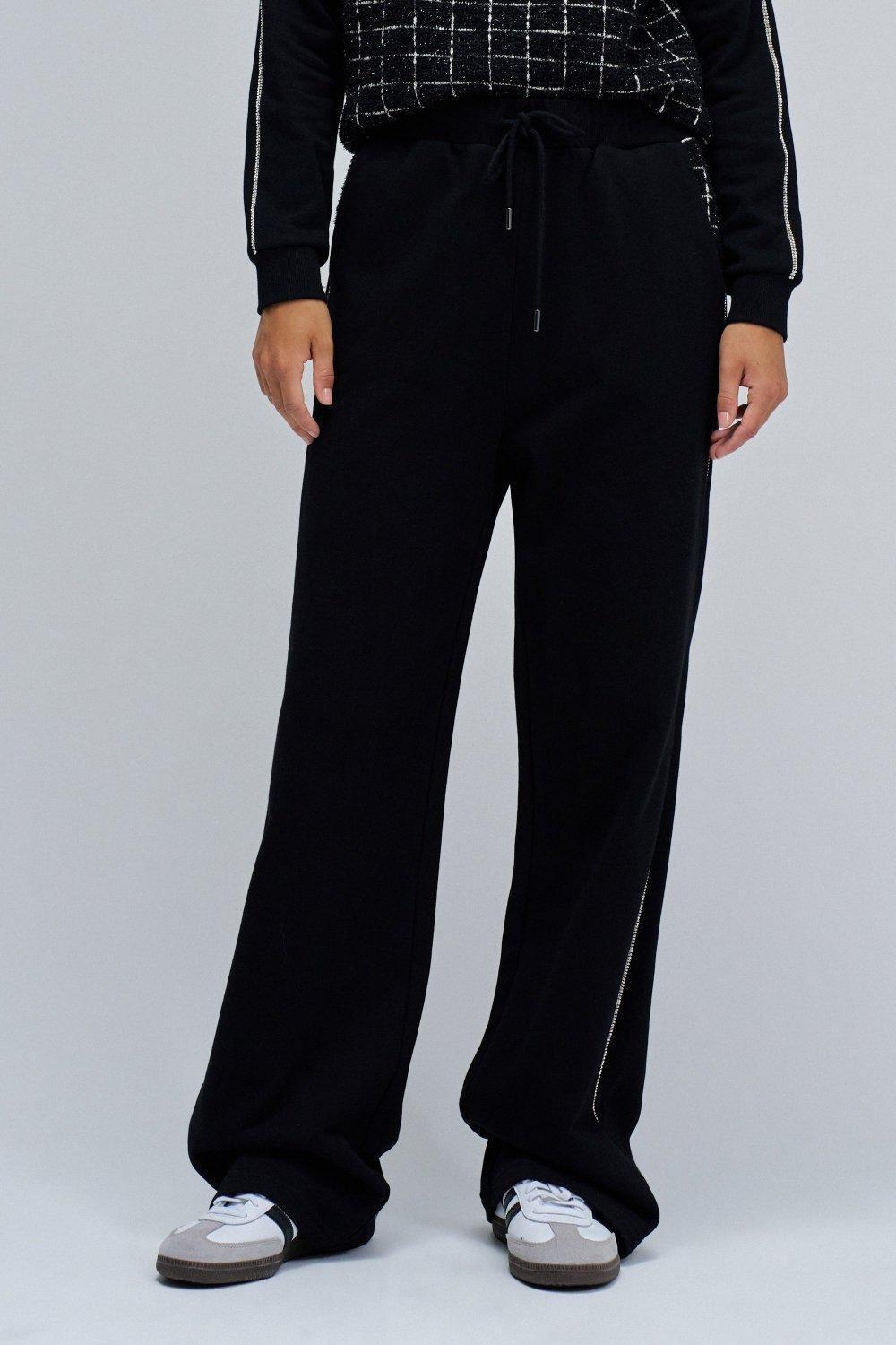 Joggers Trousers In Fabric, Black, medium